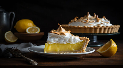 Poster - Lemon Meringue Pie With Generative AI 