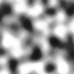 Poster - Monochrome gradient halftone dots background. Vector illustration