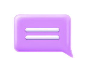 Aufkleber - Empty speech bubble for telling thoughts. Isolated chatting or communication box. Talking and interacting, dialog or speaking. 3d style vector illustration