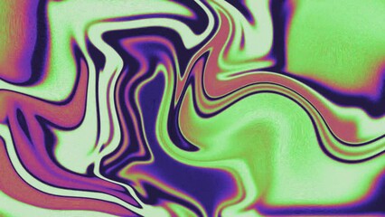 Wall Mural - Colorful abstract psychedelic neon liquid backdrop. Water ink or acrylic paint marbled iridescent vivid texture. Colorful panoramic liquid wave background. Abstract fluid swirl pattern.