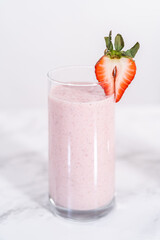 Wall Mural - Strawberry banana smoothie