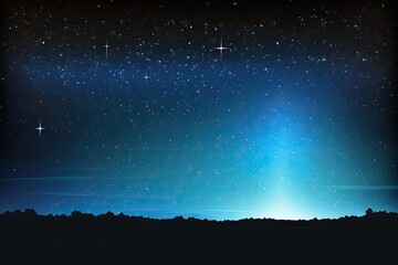 blue night sky with stars