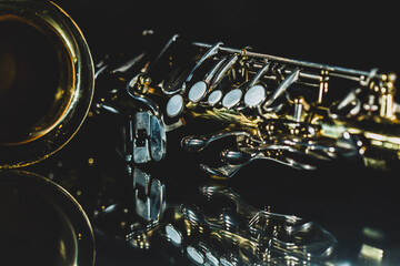 saxophone on black