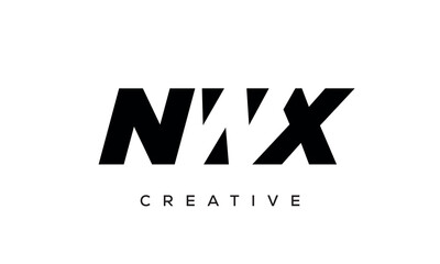 NWX letters negative space logo design. creative typography monogram vector	