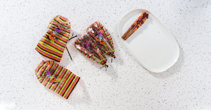 Wall Mural - Halloween chocolate-covered pretzel rods