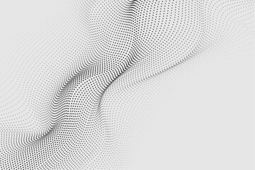 Abstract futuristic background of flow particle waves in motion