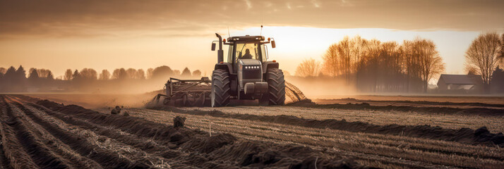 tractor on the field. generative ai.