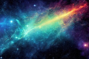 Wall Mural - abstract glowing space stars of milky way galaxy background. twinkling brightly nebula in deep unive