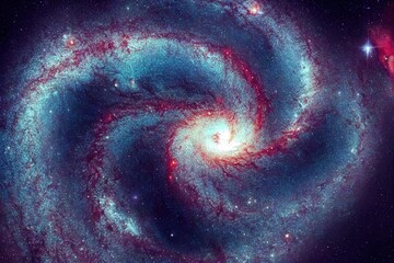 Wall Mural - incredibly beautiful spiral galaxy in outer space background. abstract barred glittering stars, spar