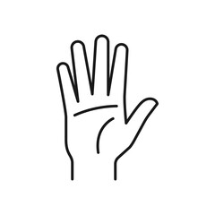 Wall Mural - Human hand icon. High quality black vector illustration.