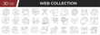 © top dog - Web linear icons set. Collection of 30 icons in black