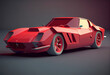 These images combine the retro aesthetic of classic cars with the modern geometric style of low poly design, Generative AI technology.