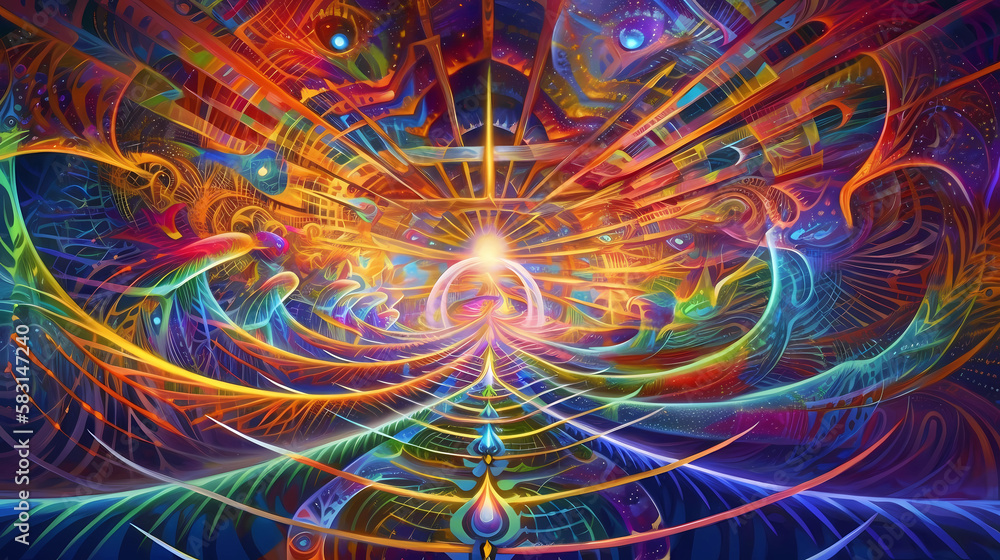 Experiences Surreal Psychedelic Landscapes A Trippy DMT LSD and ...