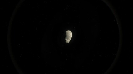 Wall Mural - huge asteroid in the solar system. potentially dangerous meteorite for the earth and other planets o