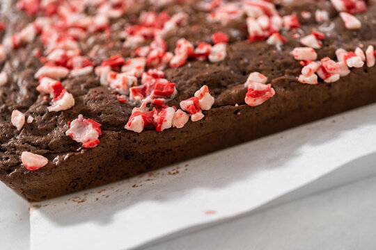 Wall Mural - Peppermint brownies from a box mix