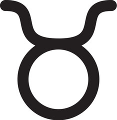 taurus linear icon astrological zodiac sign