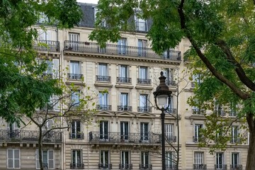 Wall Mural - Paris, typical facade, building 