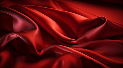 Red silk texture background generative ai 