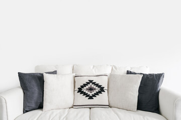 Wall Mural - couch with decorative pillows in boho style