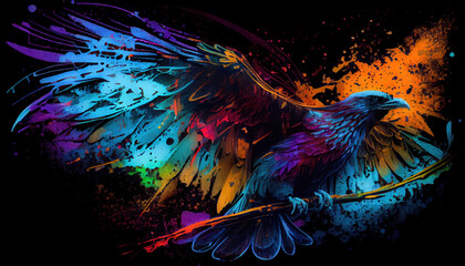 Wall Mural - Spirit animal parrot - By Generative AI