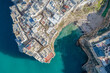 Vista panoramica aerea di Polignano a mare, puglia