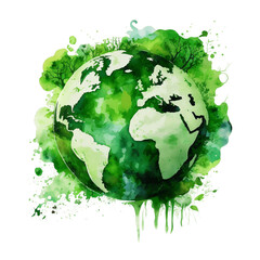 green planet earth with leaves png