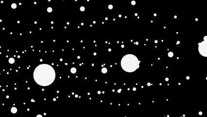 Wall Mural - multicolor set of spheres and circles animated in loop. abstract background looped with circles and 