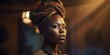 Hübsche Afroamerikanische Frau im Porträt mit Pfeifenreiniger als Haardekoration posiert für Fashion Aufnahmen, ai generativ