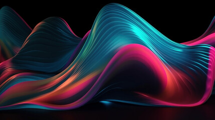 iridescent wave background or wallpaper