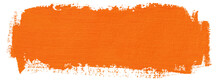 Orange Block Of Paint  Isolated On Transparent Background