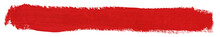 Red Line Of Paint  Isolated On Transparent Background