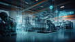 Industry 4.0 contemporary factory concept. generative AI