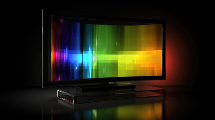 Wall Mural - tv screen. with colorful abstraction. sketch art for artist creativity and inspiration. generative AI