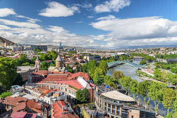 Wall Mural - Awesome city view of Tbilisi, Georgia