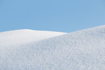 Wall Mural - fresh pure soft white winter snow blue sky abstract background