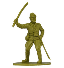 Japanese Plastic Soldier From Second World War Pulling His Guntō. Boys Toys From The 70s And 80s