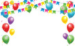 © Bamsparkyu - Happy birthday vector transparent background. colorful happy birthday border frame with confetti