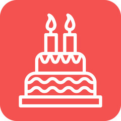 Wall Mural - Vector Design Birthday Cake Icon Style