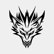 werewolf head tribal tattoo silhouette