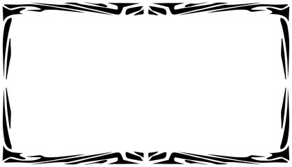 Illustration of a photo frame with a tribal design