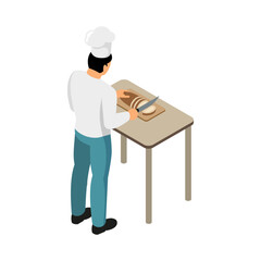 Sticker - Chef Isometric Illustration