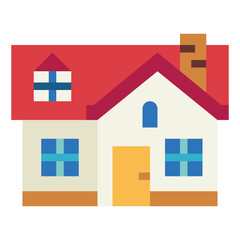 Wall Mural - house flat icon style
