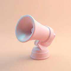 Poster - cute tiny isometric Modern Style Megaphone with Generative AI