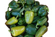 Sweet green bell pepper. Transparent background, PNG file.