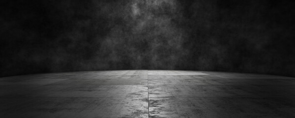 tiled concrete floor. background of smoke on the concrete floor. concrete background for your design