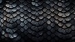 © Suleyman - Black scales. Dragon, snake, lizard scale pattern Generative AI