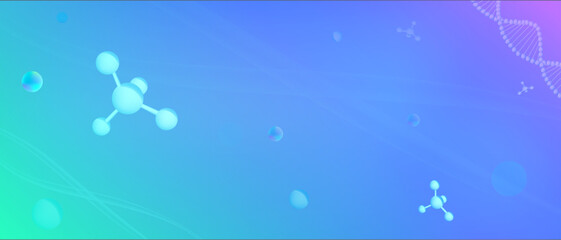 Wall Mural - background with molecules and dna
