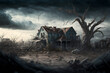 the house was destroyed by the tornado, generative ai