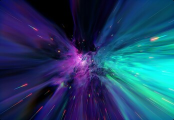 Wall Mural - nebula abstract fractal background with space