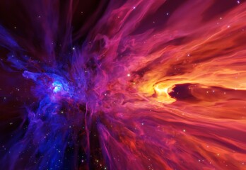 Wall Mural - nebula in space galaxy 3d render illustration